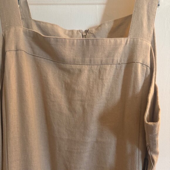 Nicole Miller New York Tan Belted Midi Dress NWT - Picture 2 of 8